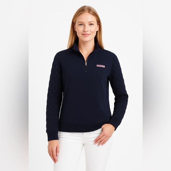 Vineyard Vines Tops - Vineyard Vines Navy 1/4 Zip Quilted Pullover | XS